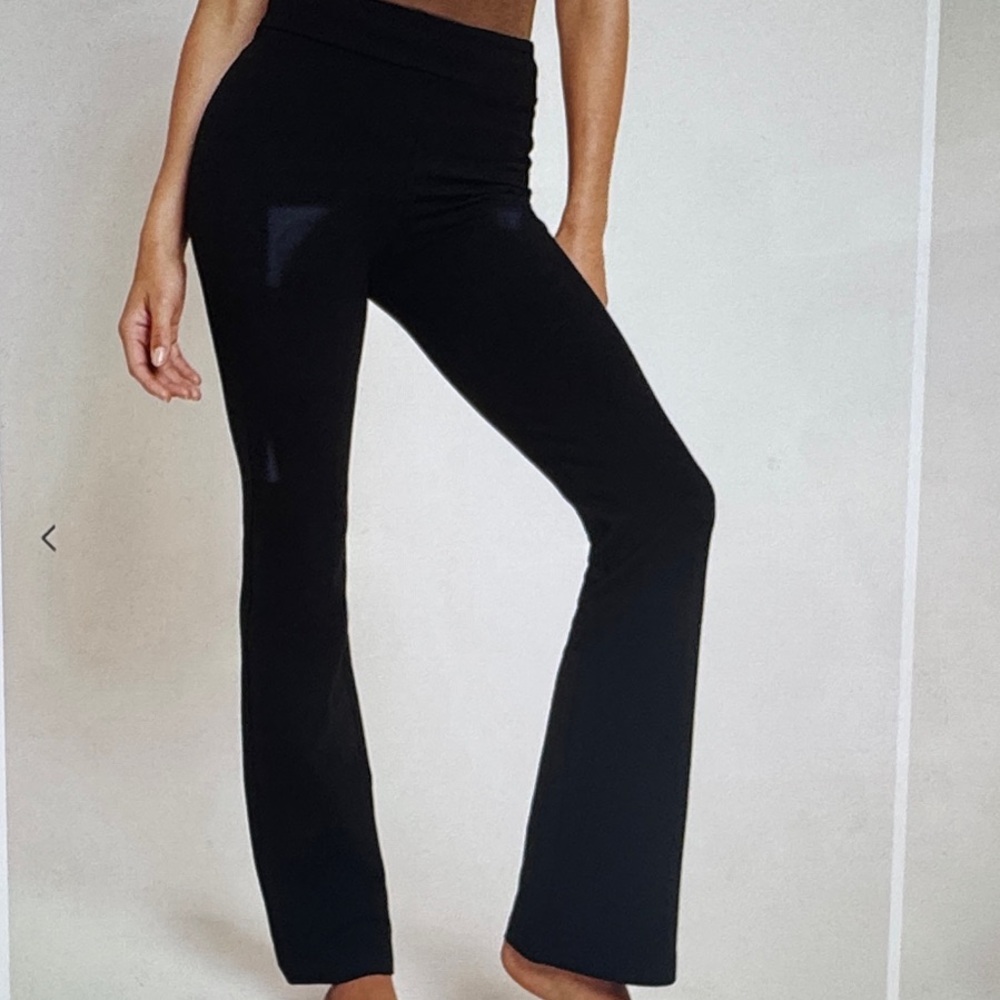 BOODY dark olive green sold out Women's high waist flare pant in Large